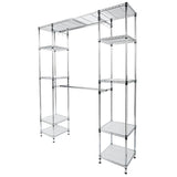 ZNTS Custom Closet Organizer Shelves System Kit Expandable Clothes Storage Metal Rack 39521398