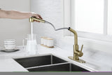 ZNTS Utility Sink Faucets Single-Handle Pull-Out Laundry Faucet with Dual Spray Function in Stainless W928110189