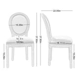 ZNTS HengMing Upholstered Fabrice French Dining Chair with rubber legs,Set of 2 W21252318