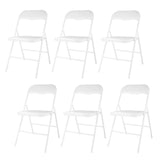 ZNTS Folding and Stackable Chair Set, 6 Pack for Wedding, Picnic, Fishing and Camping, White W2181P147705