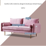 ZNTS Velvet Fabric sofa with pocket-71‘’pink 04076839