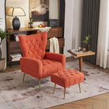 ZNTS Modern Accent Chair with Ottoman, Comfy Armchair for Living Room, Bedroom, Apartment, Office W1361124832