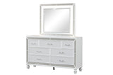 ZNTS Crystal Modern Style 7-Drawer Dresser Made With Wood Finished in White B00970958