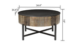 ZNTS T1216C Coffee Table Rustic Vintage B009139440
