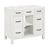 ZNTS 36''Bathroom Vanity without Sink,Modern Bathroom Storage Cabinet with 2 Drawers and 2 Cabinets,Solid WF316255AAK