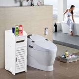 ZNTS Bathroom Storage Cabinet with One Door Model Two White 08791029