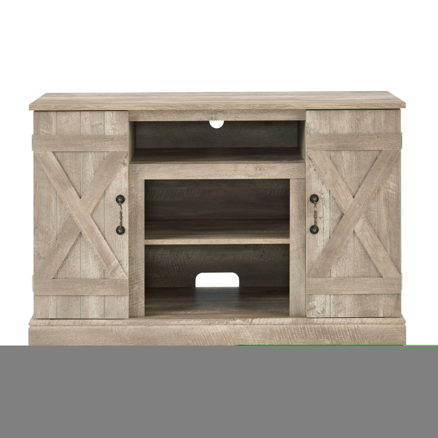 ZNTS Farmhouse Classic Media TV Stand Antique Entertainment Console for TV up to 50" with Open and Closed W1758107715