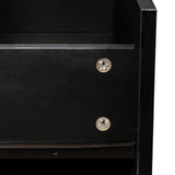 ZNTS Modern High gloss UV Night Stand with 2 drawers & LED lights W33165042