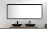 ZNTS 88 in. W x 38 in. H Super Bright Led Bathroom Mirror with Lights, Metal Frame Mirror Wall Mounted W127290279
