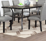 ZNTS Dining Room Furniture Natural Wooden Rectangular Dining Table 1pc Dining Table Only Nailheads and B011119664