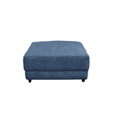 ZNTS Contemporary 16" Ottoman, Fabric Upholstered 1-Pc Living Room Cube Shape Ottoman, Blue B011P162835