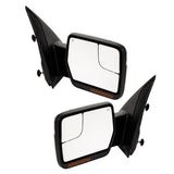 ZNTS For 2004-14 Ford F-150 Power Heated LED Signal Puddle Side Mirrors Left Right 08345524
