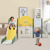 ZNTS Kids Slide Playset Structure 9 in 1, Freestanding Spaceship Set with Slide, Arch Tunnel, Ring Toss, PP319755AAL