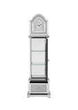 ZNTS ACME Noralie GRANDFATHER CLOCK W/LED Mirrored & Faux Diamonds AC00347
