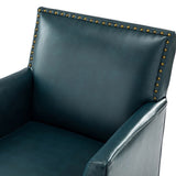 ZNTS Lapithae Armchair with Solid Wooden Legs and Nailhead Trim W1137141192