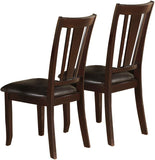 ZNTS Simple Contemporary Set of 2 Side Chairs Brown Finish Dining Seating Cushion Chair Unique Design B01157357