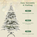 ZNTS 7.5ft Artificial Christmas Tree with 400 LED Lights and 1050 Bendable Branches, Christmas Tree PX307763AAK