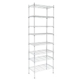 ZNTS 8-Tier Wire Shelving Unit Adjustable Steel Wire Rack Chrome 78912976