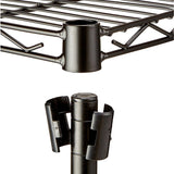 ZNTS 3-Layer Plastic Coated Iron Shelf 350*600*850 Black 52090660