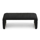 ZNTS 47.2'' Width Modern Ottoman Bench, Upholstered Sherpa Fabric End of Bed Bench, Shoe Bench Footrest W1117107151