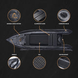 ZNTS 2 Person Inflatable Kayak Fishing PVC Kayak Boat the Dimension is 130'' *43'*11.8'' Inflatable Boat W1440119178