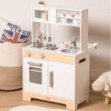 ZNTS 2-IN-1 DIY Wooden Kitchen Playset for Birthday Party and Christmas, Great Gift for Kids 3+ W979128145