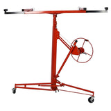 ZNTS Drywall Panel hoist Drywall Lift Rolling Panel Hoist Jack Lifter 16ft Red Color W465137159