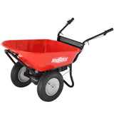 ZNTS RedRock Wheelbarrow Utility Cart Electric Powered 24V DC 180W AGM Battery 330lbs Max ET295652RED