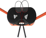 ZNTS Portable Badminton Net Set Storage Box Base with 2 Battledores 2 Shuttlecocks Large, Orange W104161236