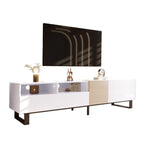 ZNTS Modern TV Stand for 80'' TV Double Storage Space, Media Console Table, Entertainment Center WF303474AAK