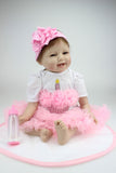 ZNTS Pink Princess Skirt Fashionable Play House Toy Lovely Simulation Baby Doll with Clothes Size 22" 75133696