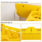 ZNTS 42-Egg Practical Fully Automatic Poultry Incubator with Egg Candler US Standard Yellow & & White & 74420450