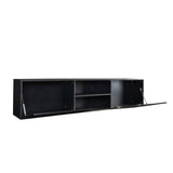 ZNTS FCH Modern Minimalist Floating TV Stand for 65-inch TVs, High Glossy Wall-Mounted Entertainment 06436605