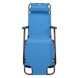 ZNTS RHC-202 Portable Dual Purposes Extendable Folding Reclining Chair Blue 75407956