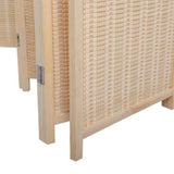 ZNTS 6 Panel Bamboo Room Divider, Private Folding Portable Partition Screen for Home Office - Natural W2181P145311