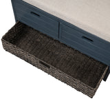 ZNTS TREXM Storage Bench with Removable Basket and 2 Drawers, Fully Assembled Shoe Bench with Removable WF199578AAM