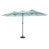 ZNTS 14.8 Ft Double Sided Outdoor Umbrella Rectangular Large with Crank W640140334