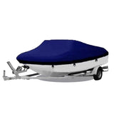 ZNTS 20-22ft 600D Oxford Fabric High Quality Waterproof Boat Cover with Storage Bag Blue 50005959