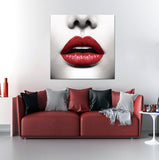ZNTS Oppidan Home "Red Lips" Acrylic Wall Art B03050777