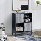 ZNTS Storage Cabinet, Bookcase with 2 doors W131450318