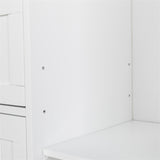 ZNTS Single Door Bathroom Storage Cabinet with 4 Drawers White 89838254
