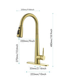 ZNTS Kitchen Faucet with Pull Down Sprayer , High Arc Single Handle Kitchen Sink Faucet with Deck Plate, W92851733