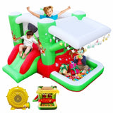 ZNTS Christmas Jump 'n Slide Inflatable Bouncer for Kids Complete Setup with Blower 80