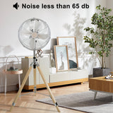 ZNTS Simple Deluxe Retro Tripod Fan, Home Air Circulation Nostalgic Vertical Fan, 3 Speeds, Adjustable HIFANSTANDRETRO16C