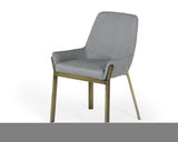 ZNTS Modrest Ganon Modern Grey & Antique Brass Dining Chair B04961360