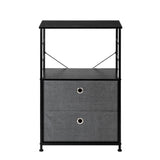 ZNTS Nightstand 2-Drawer Shelf Storage - Bedside Furniture & Accent End Table Chest For Home, Bedroom, 18412691