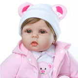 ZNTS 22" Beautiful Simulation Baby Girl Reborn Baby Doll in Bear Dress 07204915