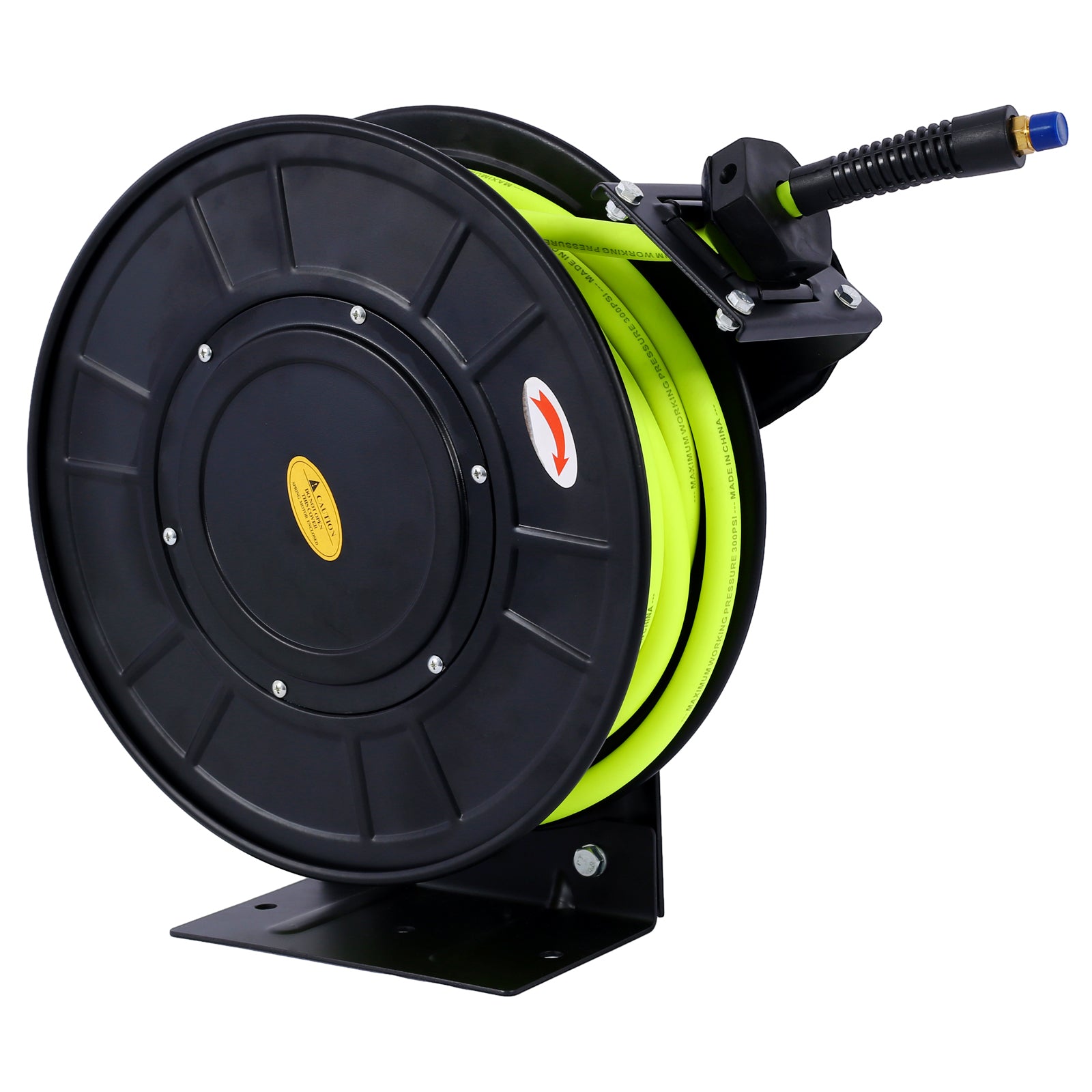 ZNTS Retractable Air Hose Reel With 3/8 Inch x 50' Ft,Heavy Duty