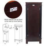 ZNTS Jewelry Armoire with Mirror, 8 Drawers & 16 Necklace Hooks, 2 Side Swing Doors 06832042