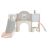 ZNTS Kids Slide Playset Structure 9 in 1, Freestanding Spaceship Set with Slide, Arch Tunnel, Ring Toss, PP319755AAH